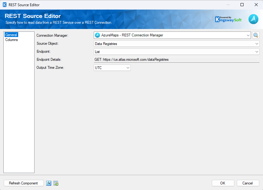 SSIS Azure Maps Source Component